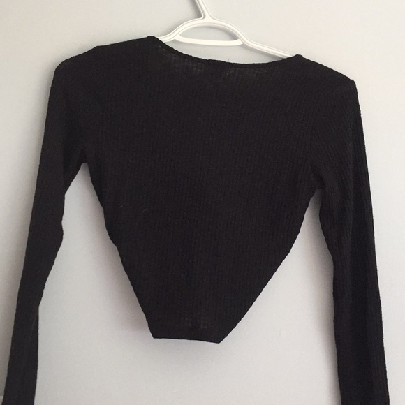 black tie up shirt. - Picture 2 of 2